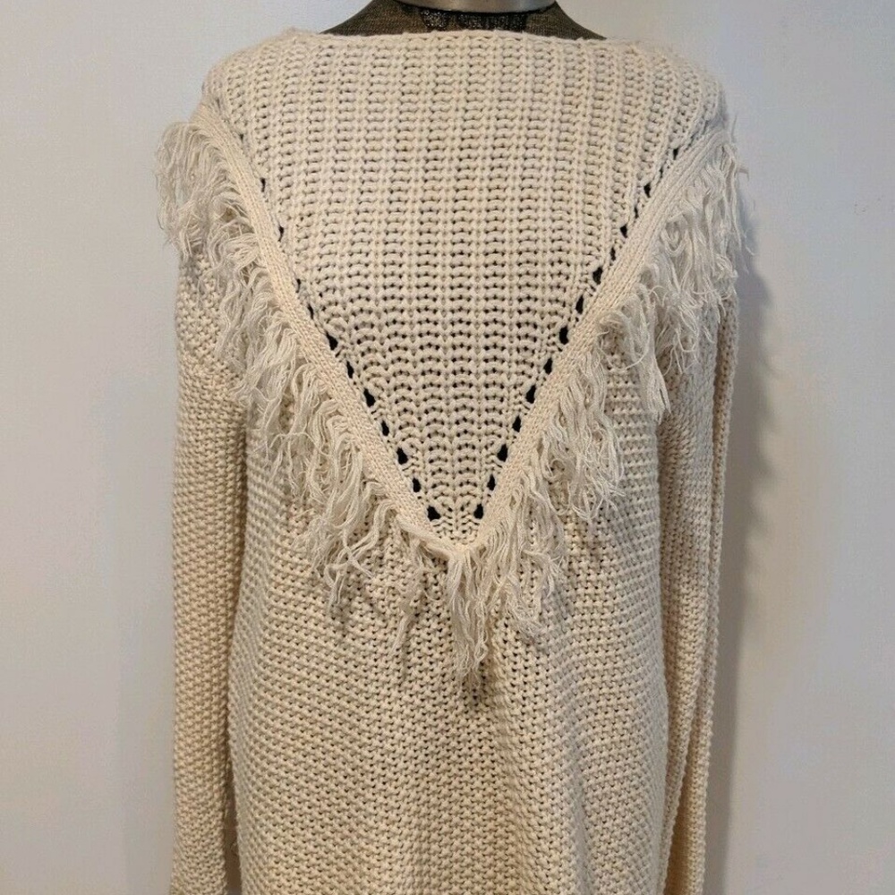 Xhilaration off white cable knit sweater Size XL